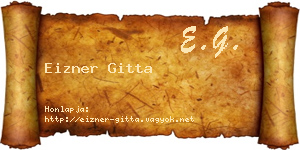 Eizner Gitta névjegykártya